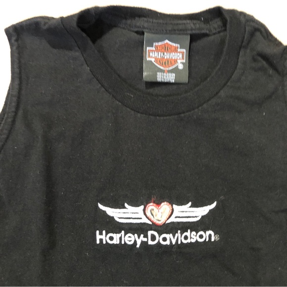Harley Davidson Sleeveless Muscle T Shirt - Picture 2 of 5